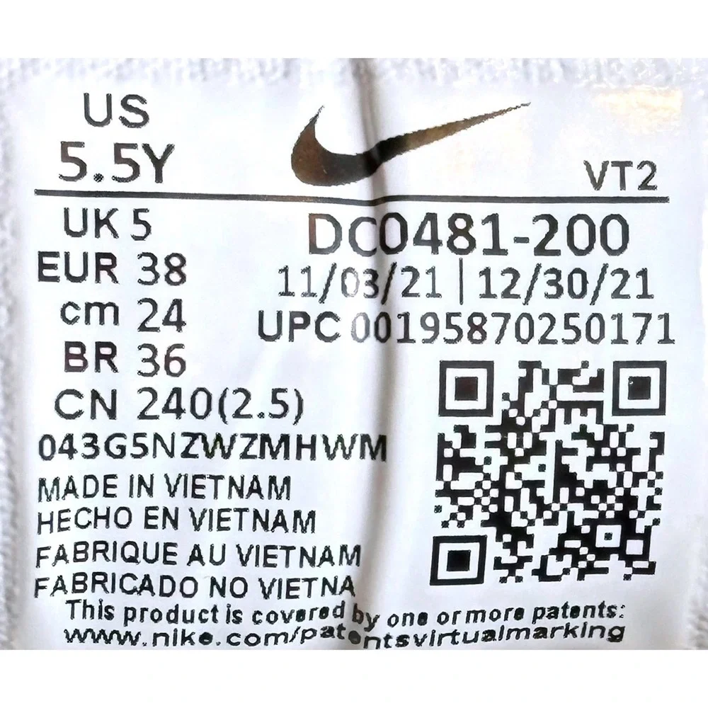 Nike Waffle One 5.5Y Women's 7 Brown Tan Retro Casual Running Athletic Lifestyle